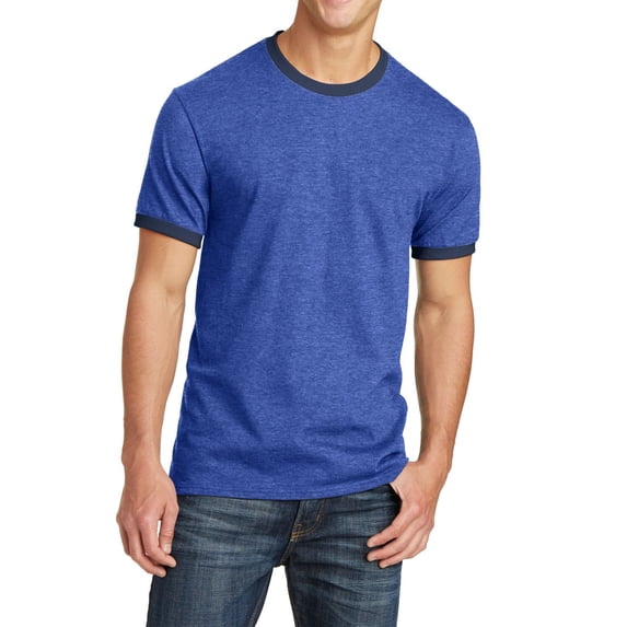 JustBlanks Core Cotton Ringer Crew Neck Comfort And Relabeling Tee