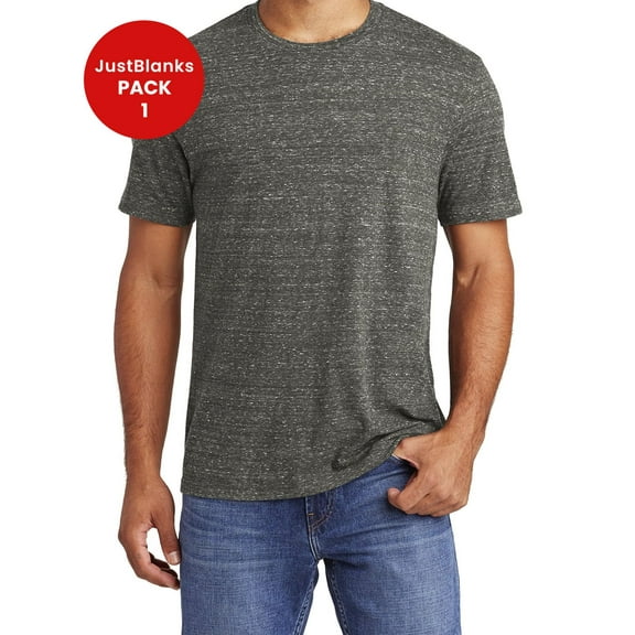 JustBlanks Mens Heather Cosmic T Shirt Soft Cotton Poly Blend
