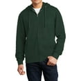 thumbnail image 1 of JustBlanks Full Zip Fleece Hoodie Cotton Polyester Blend Jersey Lined Hood Long Sleeve, 1 of 1