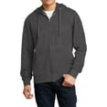 thumbnail image 1 of JustBlanks Full Zip Fleece Hoodie Cotton Polyester Blend Jersey Lined Hood Long Sleeve, 1 of 1