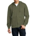 thumbnail image 1 of JustBlanks Full Zip Fleece Hoodie Cotton Polyester Blend Jersey Lined Hood Long Sleeve, 1 of 1