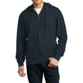 thumbnail image 1 of JustBlanks Custom Full-Zip Fleece Hoodie 65/35 Ring Spun Cotton/Polyester, New Navy, 4XL, 1 of 1