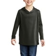 thumbnail image 1 of JustBlanks Youth Perfect Tri Long Sleeve Hoodie, Black Frost, XS, 1 of 1