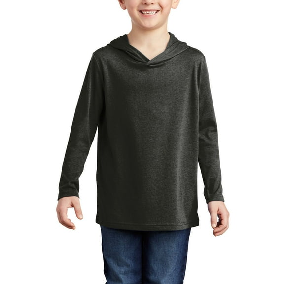 JustBlanks Youth Perfect Tri Long Sleeve Hoodie, Black Frost, XS