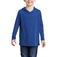 thumbnail image 1 of JustBlanks Youth Perfect Tri Long Sleeve Hoodie, Deep Royal, XS, 1 of 1