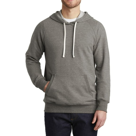 JustBlanks Tri Blend French Terry Hoodie Lightweight Pullover with Front Pocket Drawstring Hood Sweatshirts