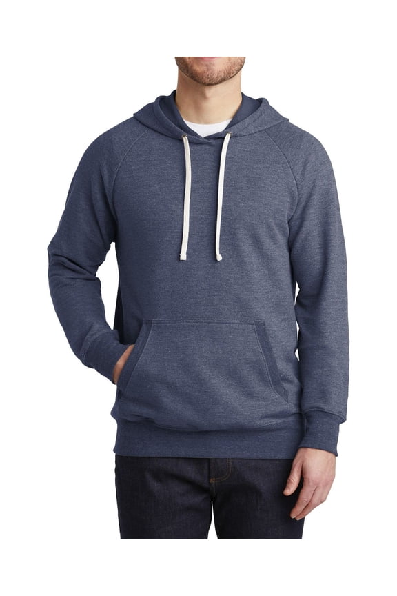 Tri Blend French Terry Hoodie Lightweight Pullover with Front Pocket Drawstring Hood Sweatshirts