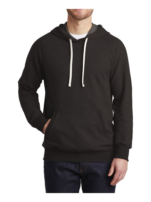 Tri Blend French Terry Hoodie Lightweight Pullover with Front Pocket Drawstring Hood Sweatshirts