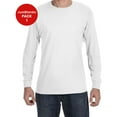 thumbnail image 1 of JustBlanks Dri Power 50 50 Cotton Poly Long Sleeve T Shirt Rib knit cuffs, 1 of 1