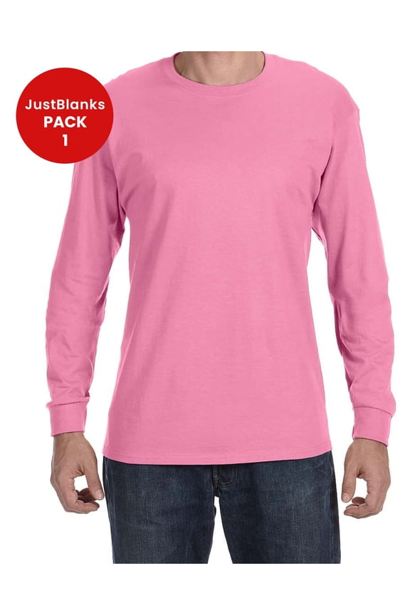 Dri Power 50 50 Cotton Poly Long Sleeve T Shirt Rib knit cuffs