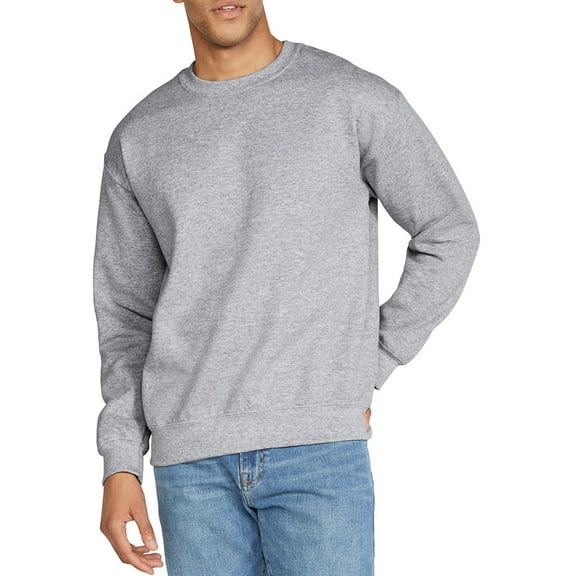 JustBlanks Adult Fleece Crewneck Sweatshirt with Ribbed Cuffs Waistband