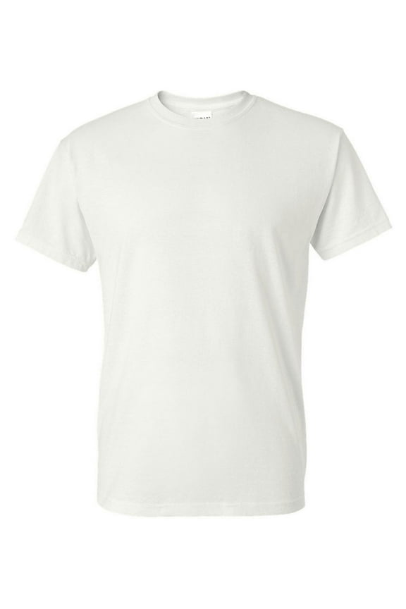DryBlend T-Shirt Classic fit Classic Width Rib Collar Taped Neck And Shoulders For Comfort, White, L