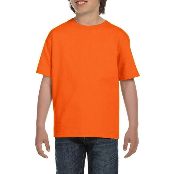 JustBlanks Youth DryBlend Short Sleeve Crew Neck Double Stitched Hem Classic Fit T Shirt