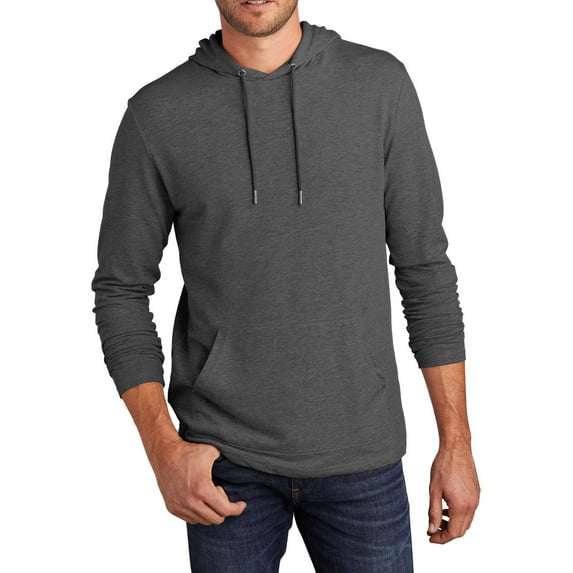 JustBlanks Mens Lightweight French Terry Hoodie Long Sleeves 70 30 Cotton Polyester Pullover Sweatshirts