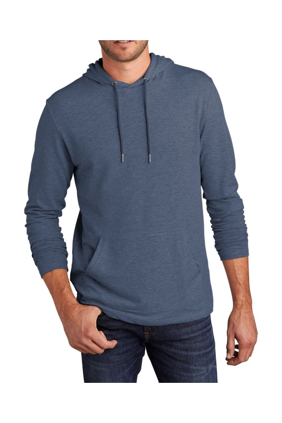 Mens Lightweight French Terry Hoodie Long Sleeves 70 30 Cotton Polyester Pullover Sweatshirts