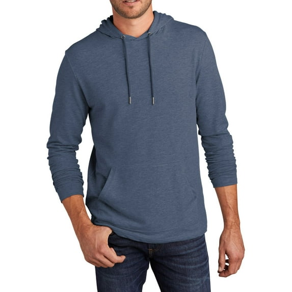 JustBlanks Mens Lightweight French Terry Hoodie Long Sleeves 70 30 Cotton Polyester Pullover Sweatshirts