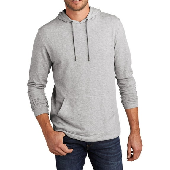 JustBlanks Featherweight French Terry Hoodie, Light Heather Grey, 4XL