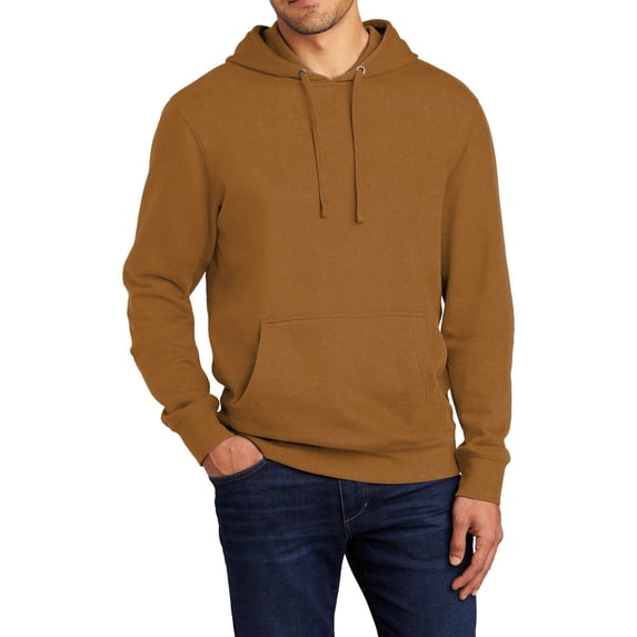 JustBlanks Fleece Pullover Hoodie Cotton Poly Blend Jersey Lined Hood Long Sleeves Midweight Ribbed Cuffs Hem Classic Fit Sweatshirts