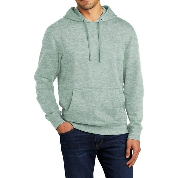 JustBlanks Fleece Pullover Hoodie Cotton Poly Blend Jersey Lined Hood Long Sleeves Midweight Ribbed Cuffs Hem Classic Fit Sweatshirts