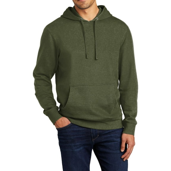 JustBlanks Fleece Hoodie Dyed To Match Drawcords With Aluminum Grommets, Olive, 4XL