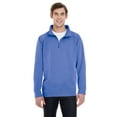 thumbnail image 1 of JustBlanks Garment-Dyed Quarter Zip Sweatshirt, FLO BLUE, 2XL, 1 of 1