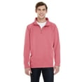 thumbnail image 1 of JustBlanks Garment-Dyed Quarter Zip Sweatshirt, CRIMSON, M, 1 of 1