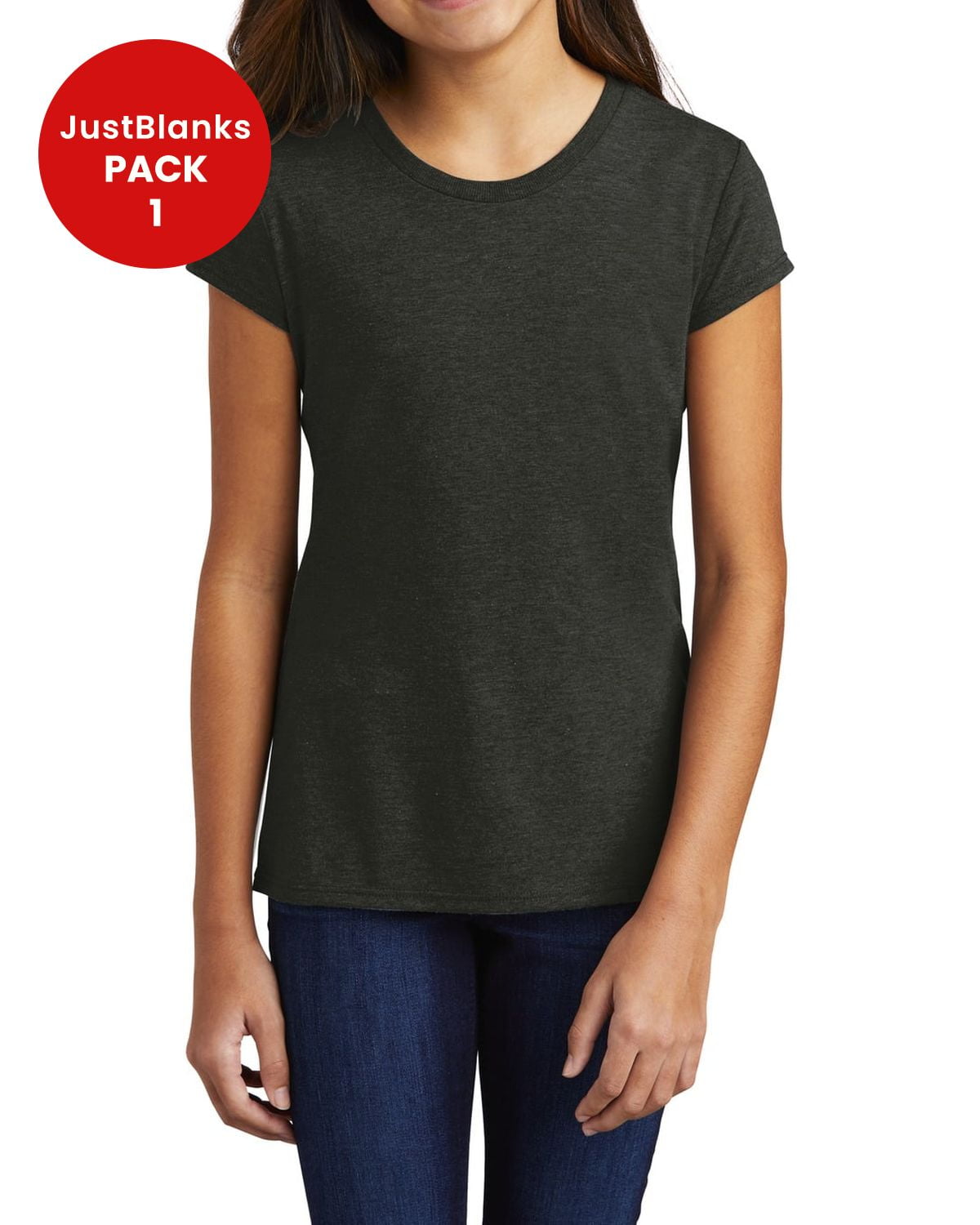 JustBlanks Girls Perfect Tri Shoulder to shoulder taping 1x1 rib knit ...