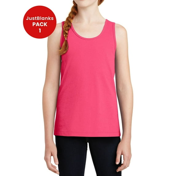 JustBlanks Girls The Concert Tank Rock steady in this versatile tank 4.3-ounce, 100% soft spun cotton, 30 singles