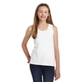 thumbnail image 1 of JustBlanks Girl's Sleeveless V.I.T. Tank Top 4.3-ounce, 100% Combed Ring Spun Cotton 50/50 Cotton/Poly Scoop Neck Tank Top for Girl - White - Small, 1 of 1