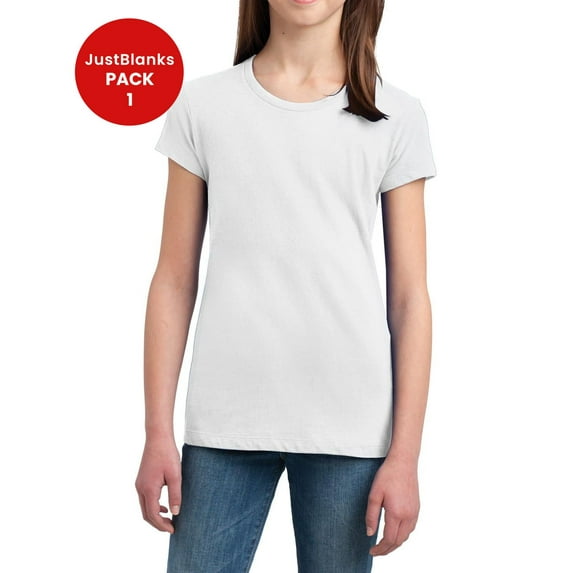 JustBlanks Girls Youth Soft Cotton Concert Neon Heather Colors Short Sleeve Crewneck T-Shirt
