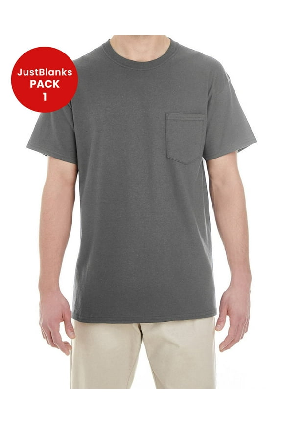 Heavy Cotton Pocket T Shirt Classic Width Rib Collar Taped Neck Left Chest Pocket