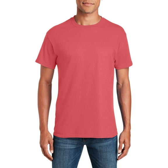 JustBlanks Adult Heavy Cotton T Shirt Classic Width with a Ribbed Collar Taped Neck