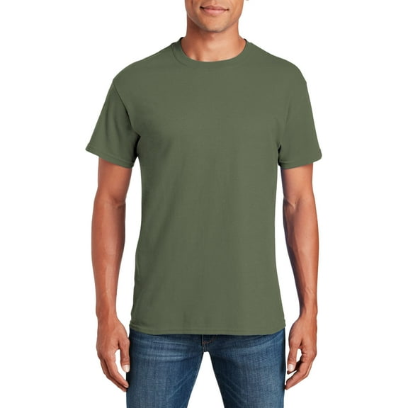 JustBlanks Adult Heavy Cotton T Shirt Classic Width with a Ribbed Collar Taped Neck