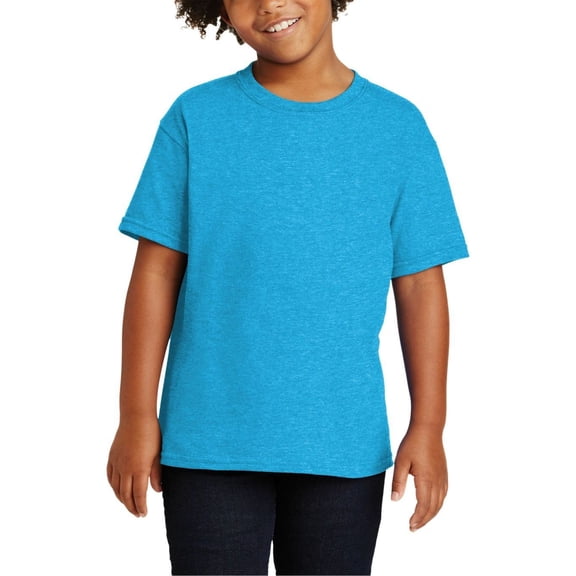 JustBlanks Youth Heavyweight Cotton Crew Neck Short Sleeve T-Shirt