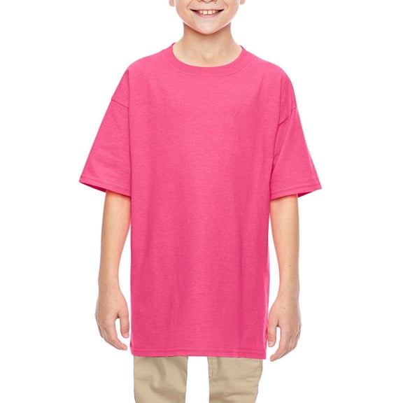 JustBlanks Youth Heavyweight Cotton Crew Neck Short Sleeve T-Shirt