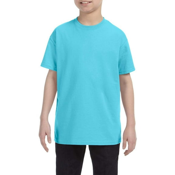 JustBlanks Youth Heavyweight Cotton Crew Neck Short Sleeve T-Shirt