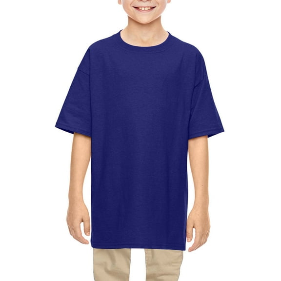 JustBlanks Youth Heavyweight Cotton Crew Neck Short Sleeve T-Shirt