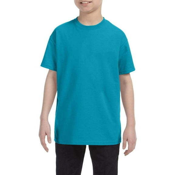 JustBlanks Youth Heavyweight Cotton Crew Neck Short Sleeve T-Shirt