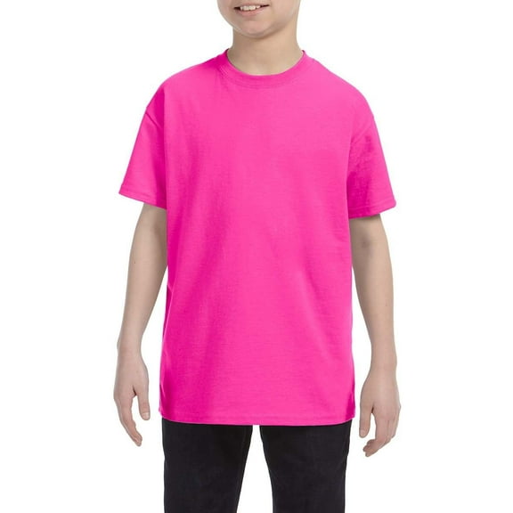 JustBlanks Youth Heavyweight Cotton Crew Neck Short Sleeve T-Shirt