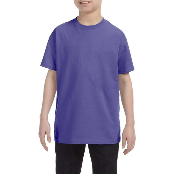 JustBlanks Youth Heavyweight Cotton Crew Neck Short Sleeve T-Shirt