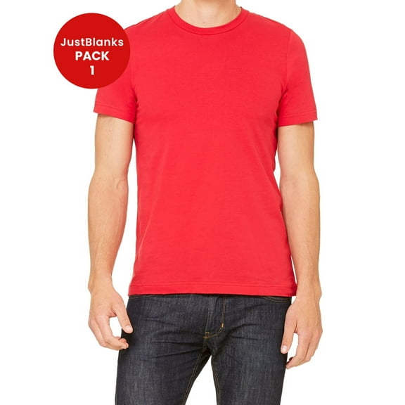 JustBlanks Jersey Short Sleeve Tee Shoulder to Shoulder Taping Side Seams