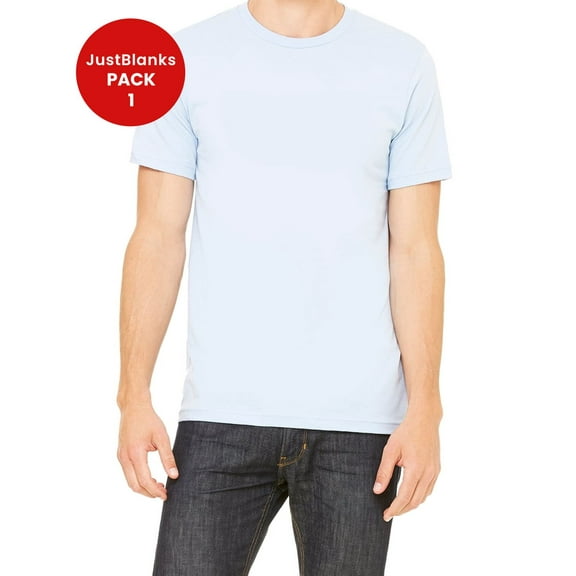 JustBlanks Jersey Short Sleeve Tee Shoulder to Shoulder Taping Side Seams