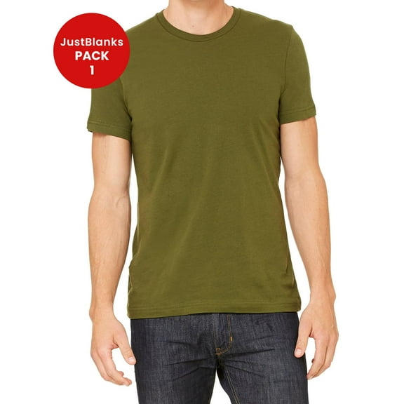 JustBlanks Jersey Short Sleeve Tee Shoulder to Shoulder Taping Side Seams