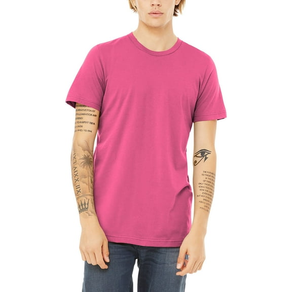 JustBlanks Jersey Short Sleeve Tee Shoulder to Shoulder Taping Side Seams