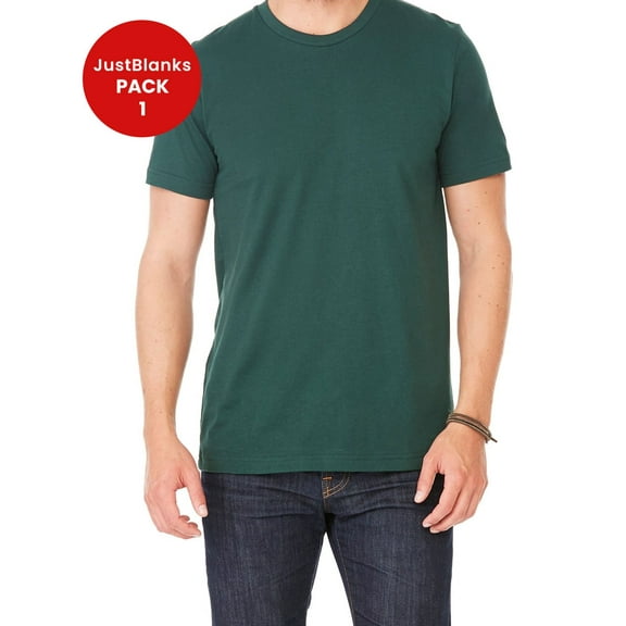 JustBlanks Jersey Short Sleeve Tee Shoulder to Shoulder Taping Side Seams