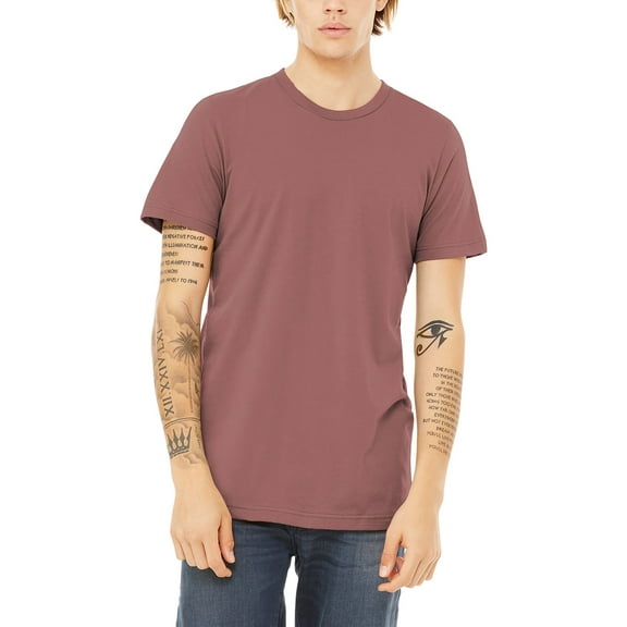 JustBlanks Jersey Short Sleeve Tee Shoulder to Shoulder Taping Side Seams