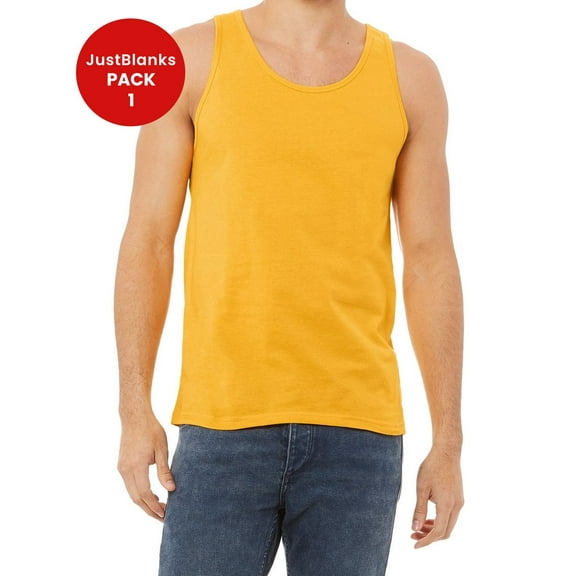 JustBlanks Jersey Tank Top Soft Cotton Blend Lightweight Sleeveless