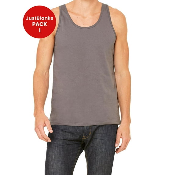 JustBlanks Jersey Tank Top Soft Cotton Blend Lightweight Sleeveless