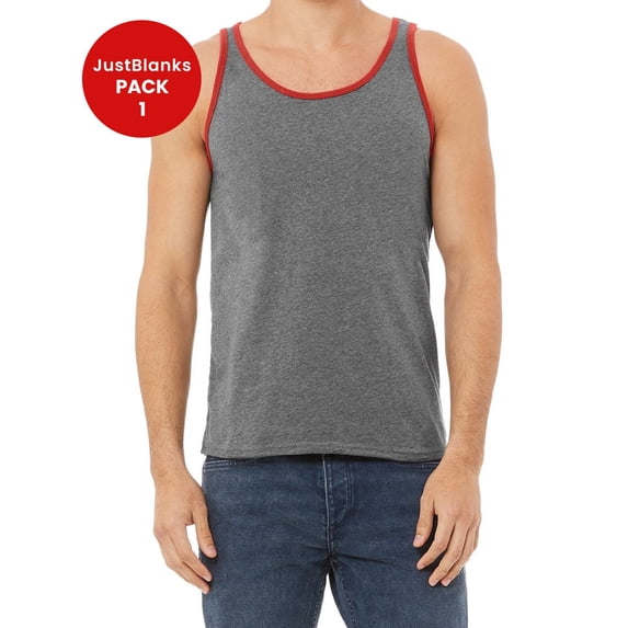JustBlanks Jersey Tank Top Soft Cotton Blend Lightweight Sleeveless