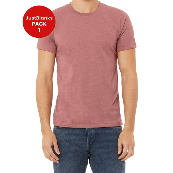 JustBlanks Jersey Tee Coverstitched Collar Sleeves Shoulder to Shoulder Taping